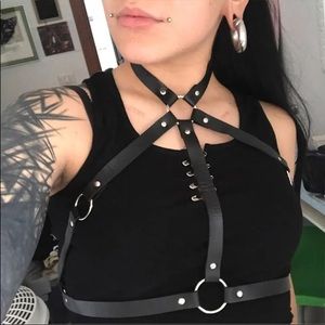 😻Women’s Sexy Leather Lingerie Body Cage/Harness.